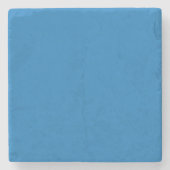 blauer Hintergrund mit schwarz-weißer Uhr Steinuntersetzer (Vorderseite)