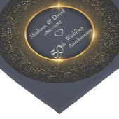 Blauer Hintergrund und glänzender Rahmen Kurzer Tischläufer (Ecke)