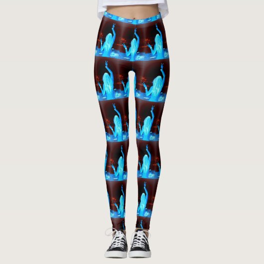 Blauer Hippie Leggings (Vorderseite)