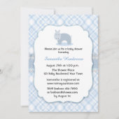 Blauer Hippo, Babydusche Einladung (Vorderseite)