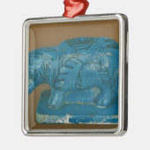 Blauer Hippopotamus mit schwarzer Dekoration (Links)