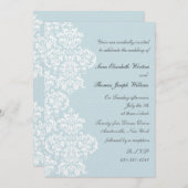 Blauer Hochzeitsempfang Einladung (Vorne/Hinten)