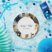 Blauer Hochzeitspapier für Navy Pappteller (Party)