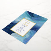 Blauer Hochzeitspazierweg Einladung (Gedreht)