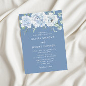 Blauer Hochzeitstag Einladung