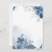 Blauer Hochzeitstag Einladung (Rückseite)