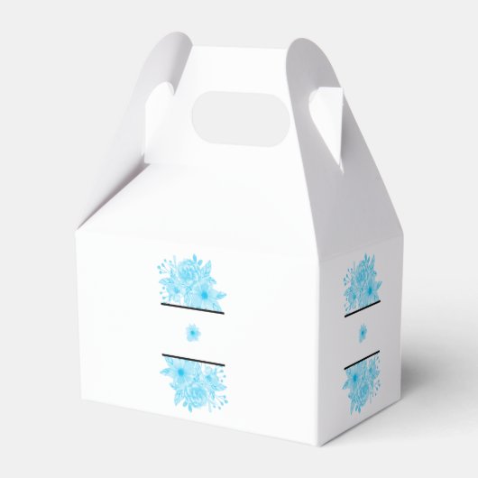 Blauer Hochzeitstag Geschenkschachtel (Rückseite)