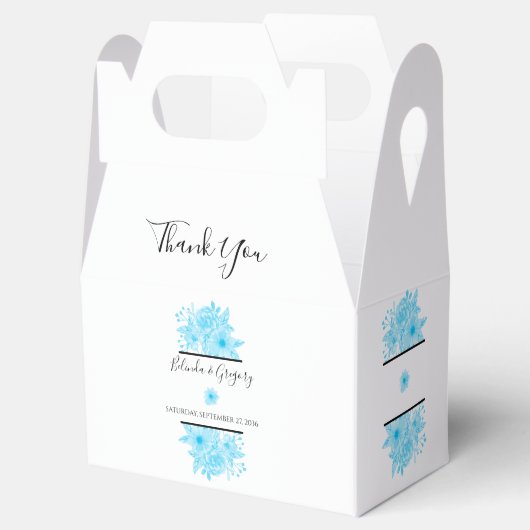 Blauer Hochzeitstag Geschenkschachtel (Geöffnet)