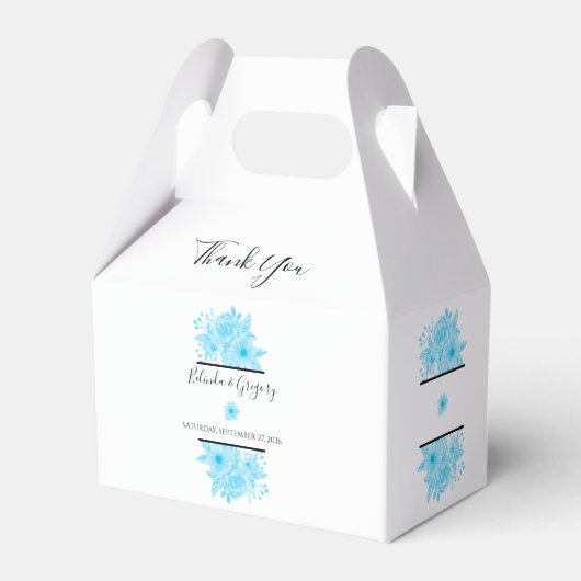 Blauer Hochzeitstag Geschenkschachtel (Vorderseite)