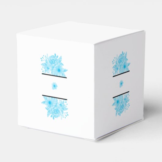 Blauer Hochzeitstag Geschenkschachtel (Rückseite)