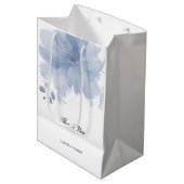 Blauer Hochzeitstag Mittlere Geschenktüte (Vorderseite Schrägansicht)