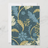 Blauer Hochzeitszitz Einladung (Rückseite)