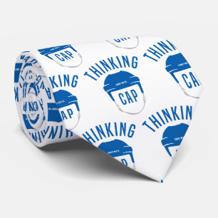 Blauer Hockeyhelm Denkhut Krawatte