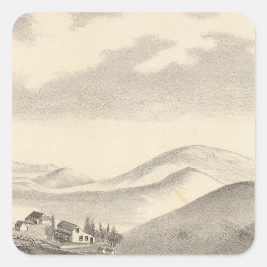 Blauer Hof, Missionsgipfel Quadratischer Aufkleber (Vorderseite)