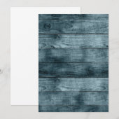 Blauer Holzschuppen Dunkle Schatten Rustikaler Sch Einladung (Vorne/Hinten)