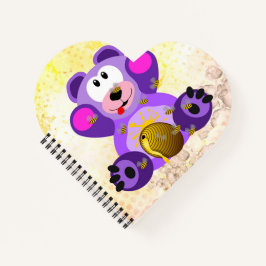 Blauer Honig Bär Notizblock