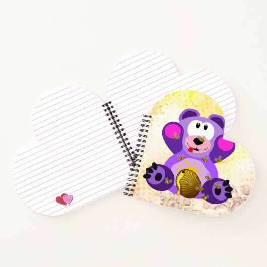 Blauer Honig Bär Notizblock (Innenseite)