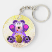 Blauer Honig Bär Schlüsselanhänger (Rückseite)