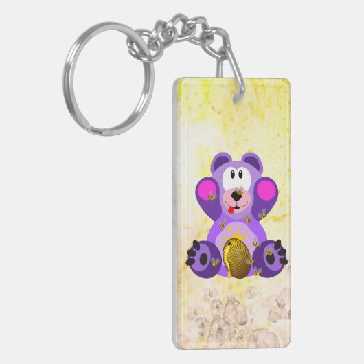 Blauer Honig Bär Schlüsselanhänger (Vorderseite links)