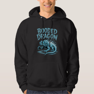 Blauer Hooden Drachenflames Hoodie