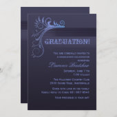 Blauer Horizont Abschluss Einladung (Vorne/Hinten)