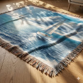 Blauer Horizont Einsames Segelboot Decke