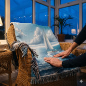 Blauer Horizont Einsames Segelboot Decke