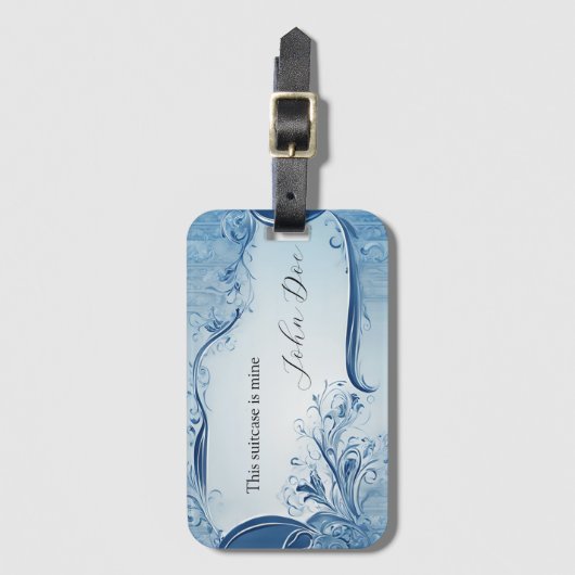 Blauer Horizont Gepäckanhänger (Vorderseite Vertikal)