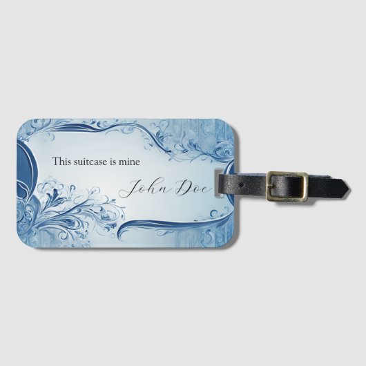 Blauer Horizont Gepäckanhänger (Vorderseite (Horizontal))