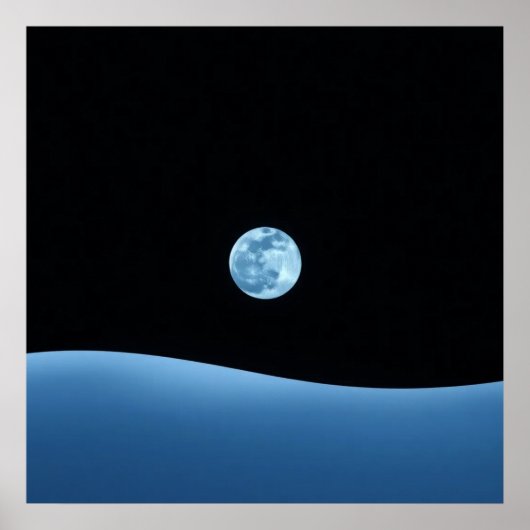 Blauer Horizont Poster (Vorne)