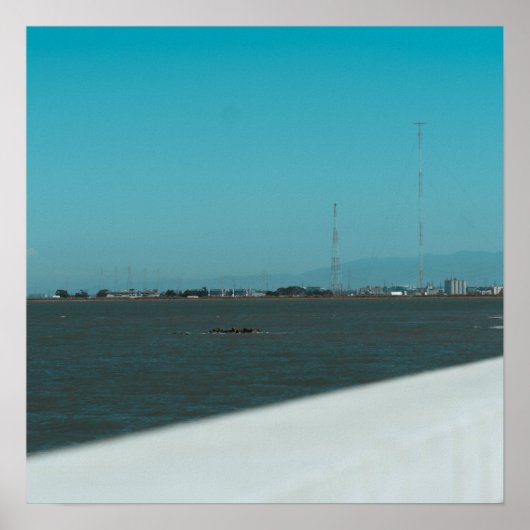 Blauer Horizont Poster (Vorne)