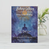 Blauer Horizont | Ruhige Meditationskomposition Einladung (Stehend Vorderseite)