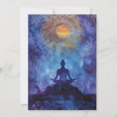 Blauer Horizont | Ruhige Meditationskomposition Einladung (Rückseite)