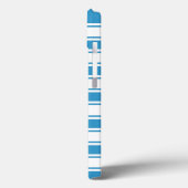 Blauer Horizontalstreifen Case-Mate iPhone Hülle (Rückseite / Links)