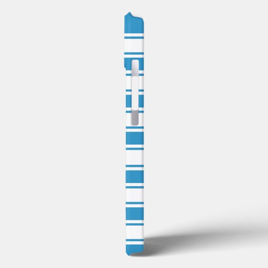 Blauer Horizontalstreifen Case-Mate iPhone Hülle (Rückseite / Links)