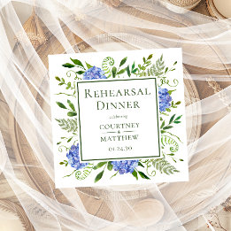 Blauer Hortensien-Probeessen-Cocktail Serviette