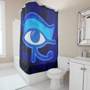 Blauer Horus Duschvorhang