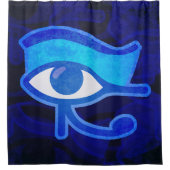 Blauer Horus Duschvorhang (Vorderseite)