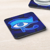 Blauer Horus Eye Untersetzer (Linke Seite)
