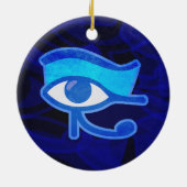 Blauer Horus Keramik Ornament (Hinten)