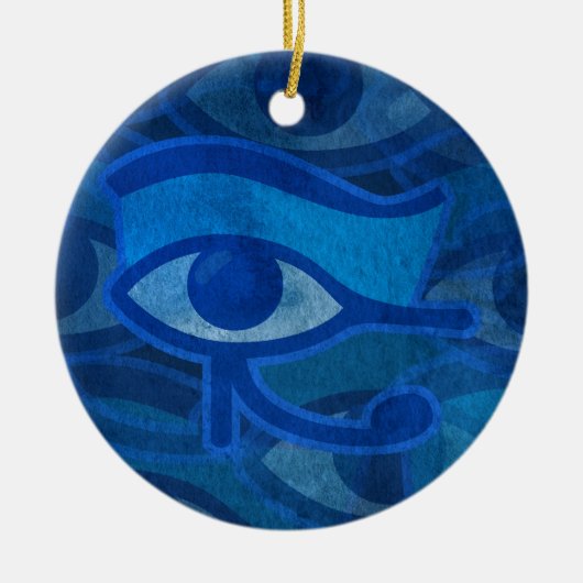 Blauer Horus Keramik Ornament (Vorne)
