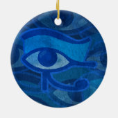 Blauer Horus Keramik Ornament (Hinten)