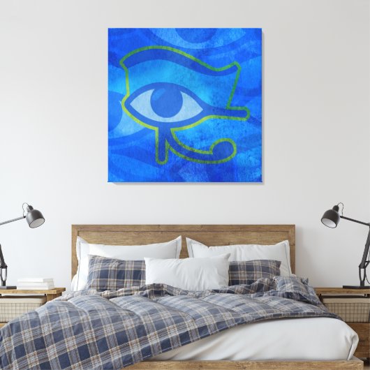 Blauer Horus Leinwanddruck (Insitu (Schlafzimmer))