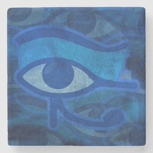 Blauer Horus Steinuntersetzer (Vorderseite)