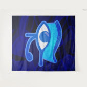 Blauer Horus Wandteppich (Vorderseite (Horizontal))