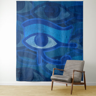 Blauer Horus Wandteppich