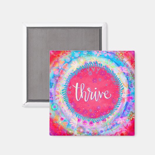 Blauer Hübscher inspirierender Spaß pink Magnet (Vorderseite/Rückseite)