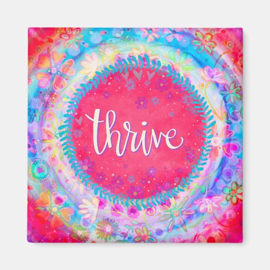 Blauer Hübscher inspirierender Spaß pink Magnet (Vorne)