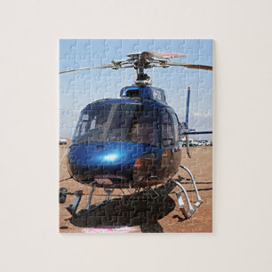 Blauer Hubschrauber Puzzle