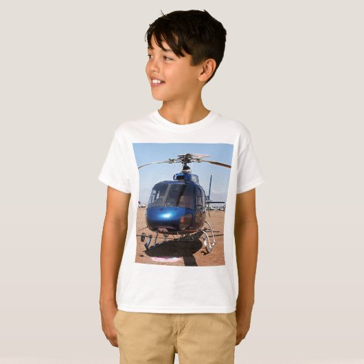 Blauer Hubschrauber T-Shirt (Vorne ganz)
